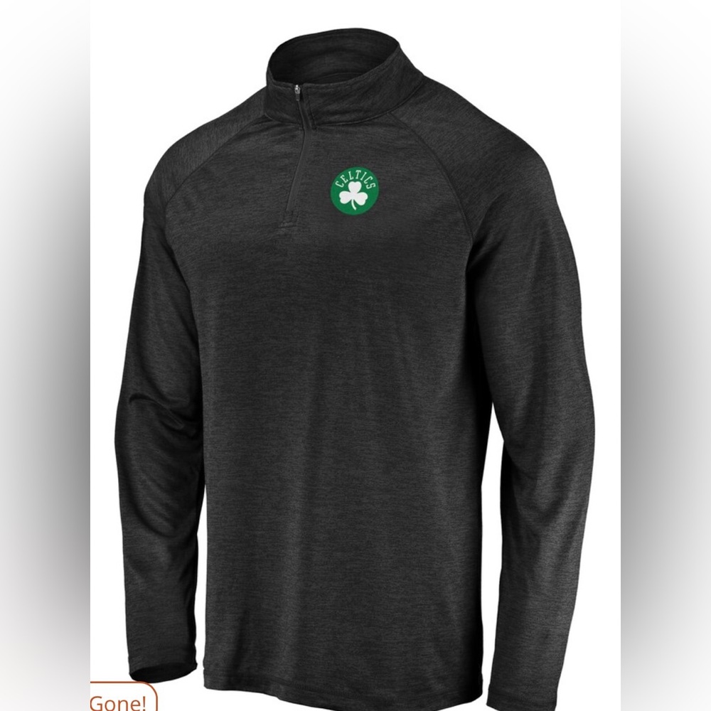 Fanatics Black Boston Celtics Iconic Striated Raglan Quarter-Zip Men XL